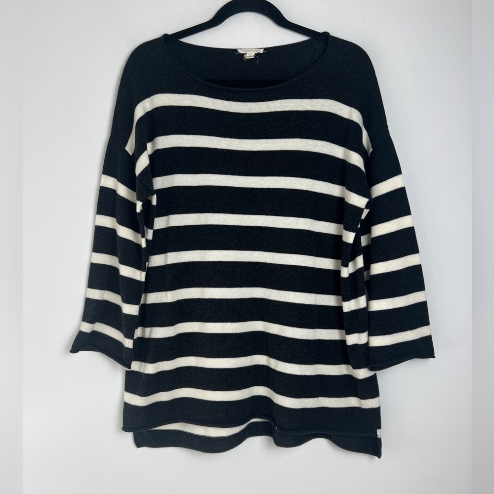 Eileen Fisher‎ XS Striped Organic Cotton Lightweight Oversized Sweater